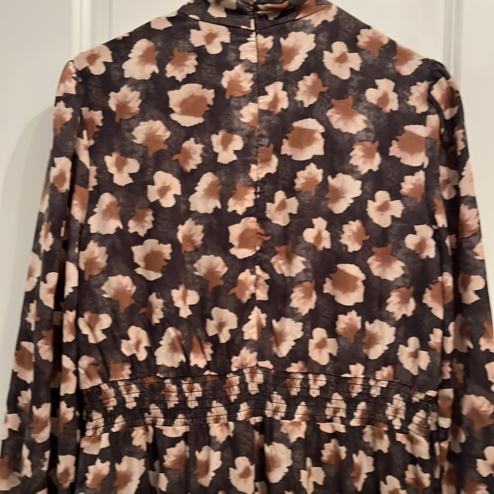 Georgette Brown Floral Print, Woman Size Large - Picture 8 of 11